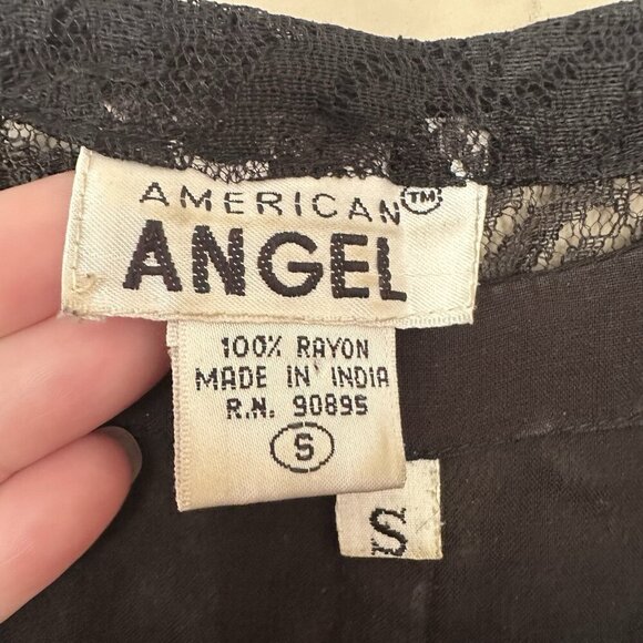 Vintage Black Lace Maxi Dress Women S Whimsigoth Victorian Witchy Gothic Vampire - Picture 4 of 8